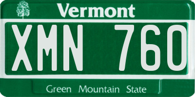 VT license plate XMN760