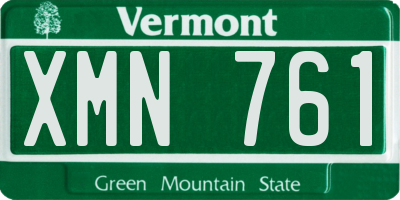 VT license plate XMN761