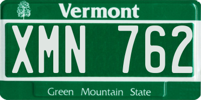 VT license plate XMN762