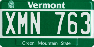 VT license plate XMN763