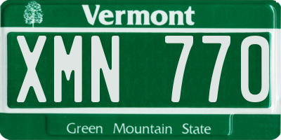 VT license plate XMN770