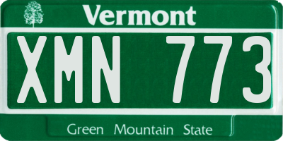 VT license plate XMN773