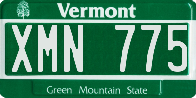 VT license plate XMN775