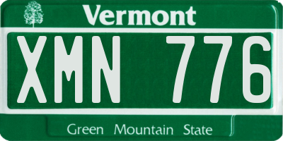 VT license plate XMN776