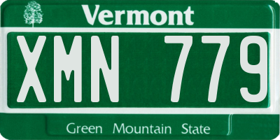 VT license plate XMN779