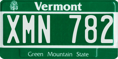 VT license plate XMN782