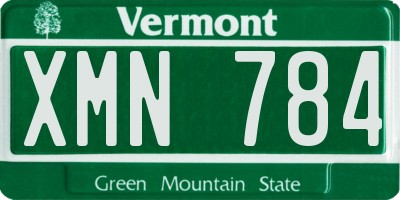 VT license plate XMN784