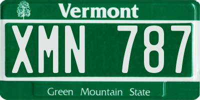 VT license plate XMN787