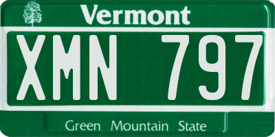 VT license plate XMN797