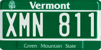 VT license plate XMN811