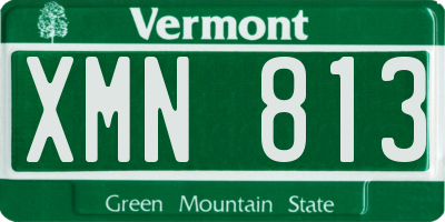 VT license plate XMN813