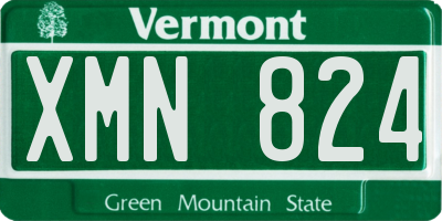 VT license plate XMN824