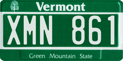 VT license plate XMN861