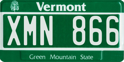 VT license plate XMN866