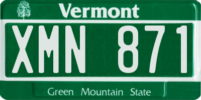 VT license plate XMN871