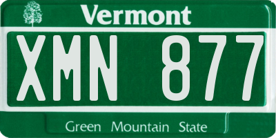 VT license plate XMN877