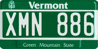 VT license plate XMN886