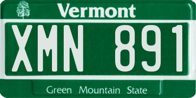VT license plate XMN891