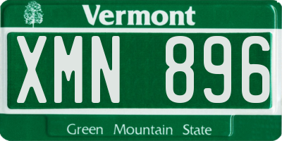 VT license plate XMN896
