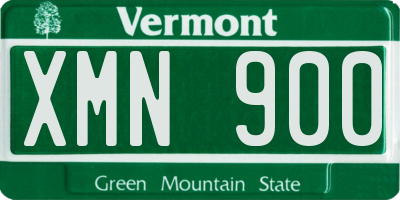 VT license plate XMN900