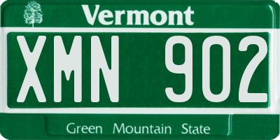 VT license plate XMN902