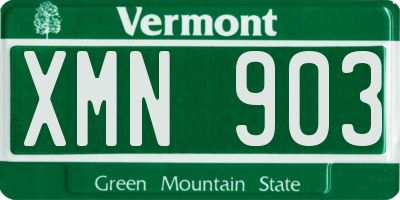 VT license plate XMN903