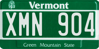 VT license plate XMN904