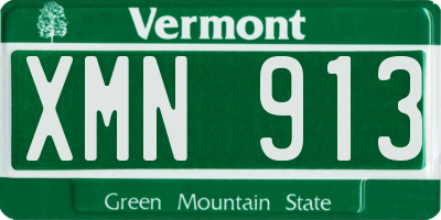 VT license plate XMN913