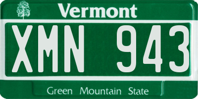VT license plate XMN943