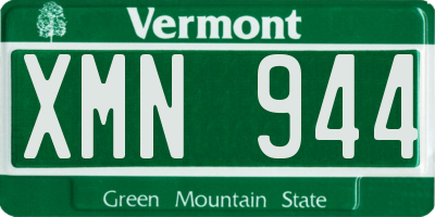VT license plate XMN944