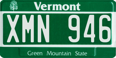 VT license plate XMN946