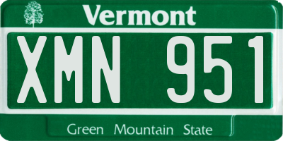 VT license plate XMN951