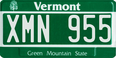 VT license plate XMN955