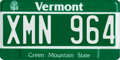 VT license plate XMN964