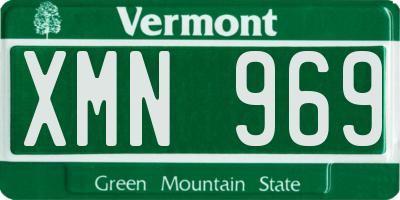 VT license plate XMN969