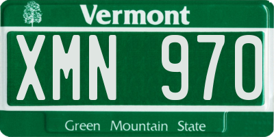VT license plate XMN970