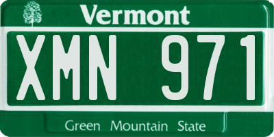 VT license plate XMN971