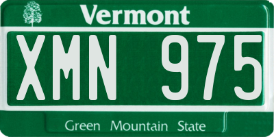 VT license plate XMN975