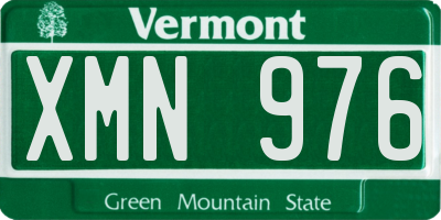 VT license plate XMN976