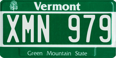 VT license plate XMN979