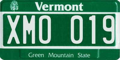 VT license plate XMO019
