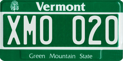 VT license plate XMO020