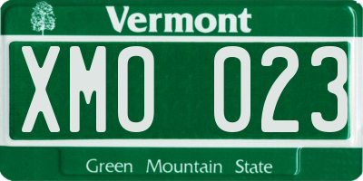 VT license plate XMO023