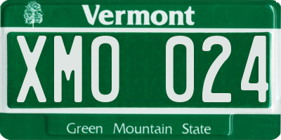 VT license plate XMO024