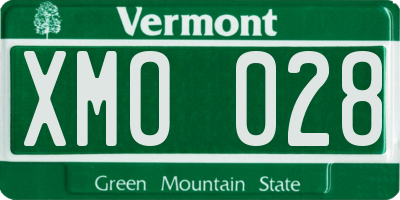 VT license plate XMO028