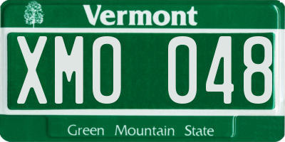 VT license plate XMO048