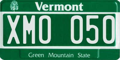 VT license plate XMO050