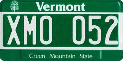 VT license plate XMO052