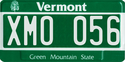 VT license plate XMO056