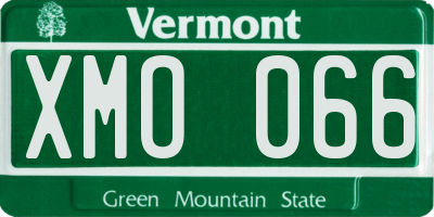 VT license plate XMO066